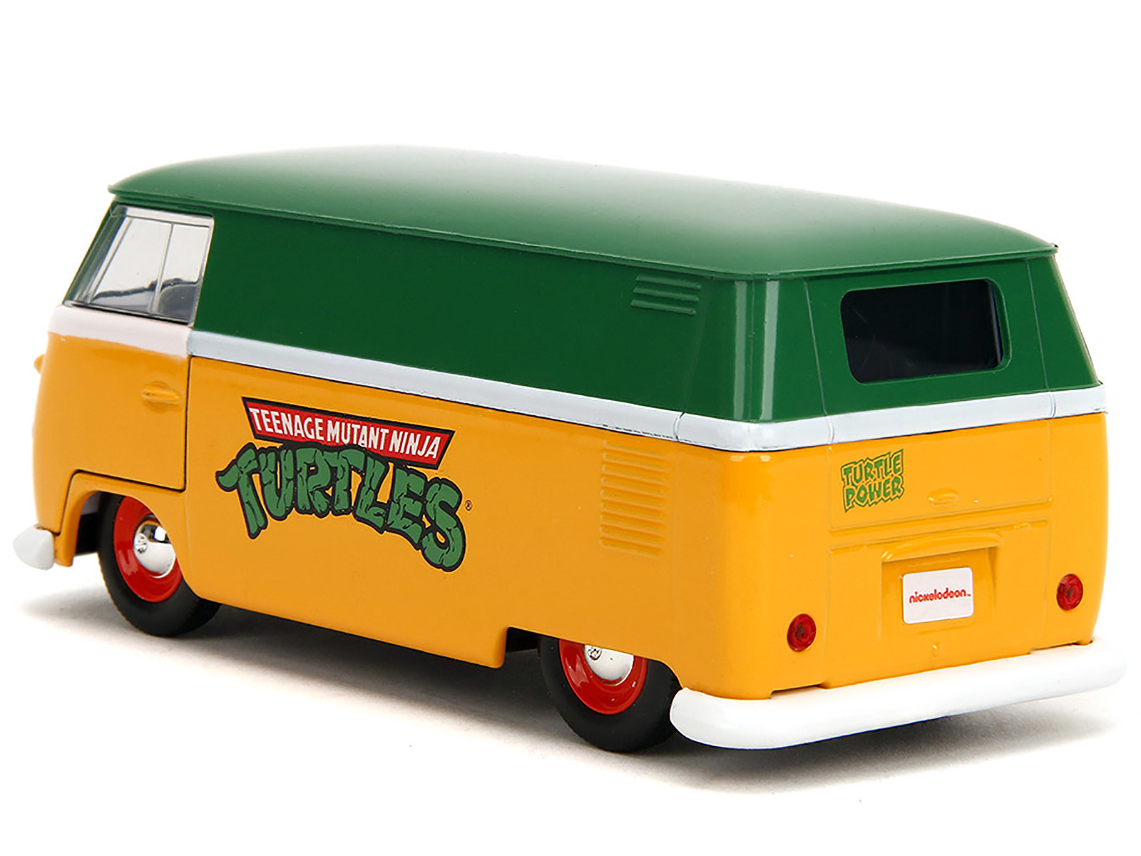 Volkswagen T1 Bus Candy Blue and White with Stitch Diecast Figurine and Surfboard "Lilo & Stitch" Disney "Hollywood Rides" Series 1/24 Diecast Model Car by Jada