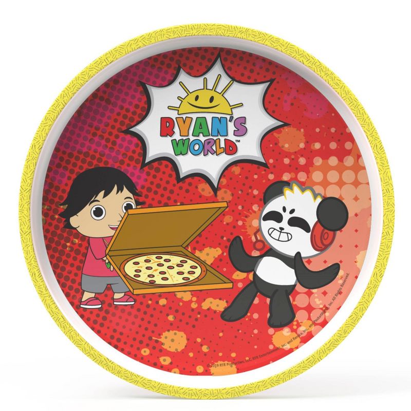 Ryan's World 3pc Melamine Dinnerware Set Red/Blue - Zak Designs