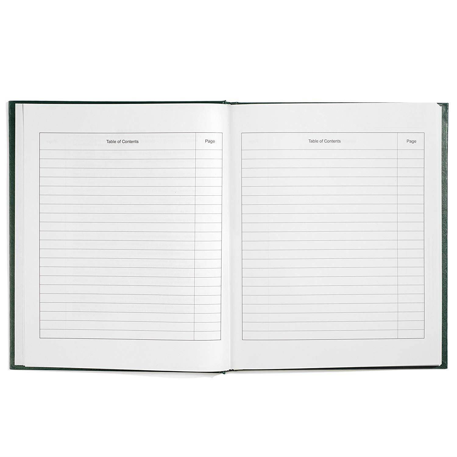 Scientific Notebook Company, Laboratory Notebook, 96 Pages 3001HC Green Hard Cover