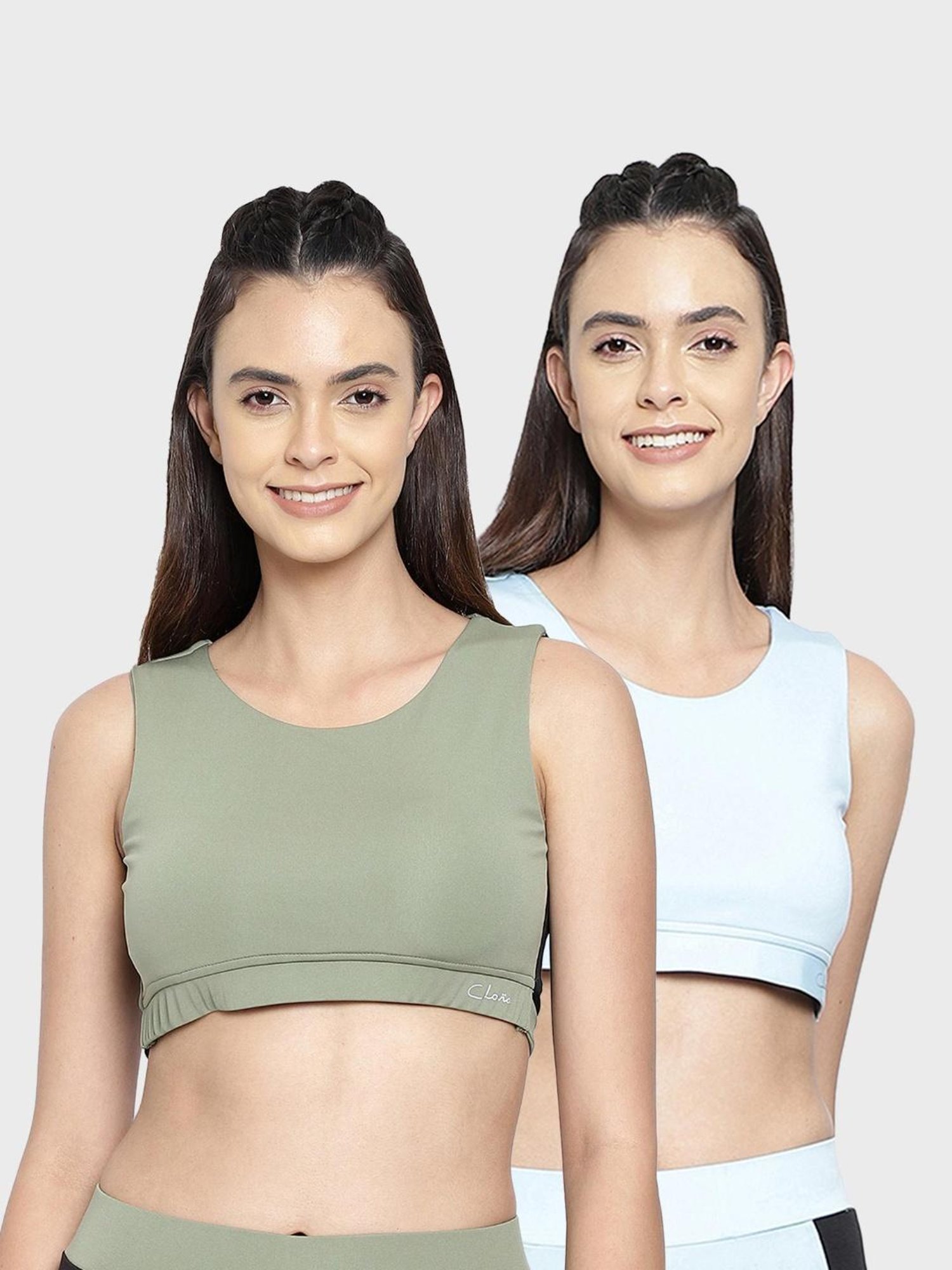 Clovia Multicolor Crop Top (Pack of 2)