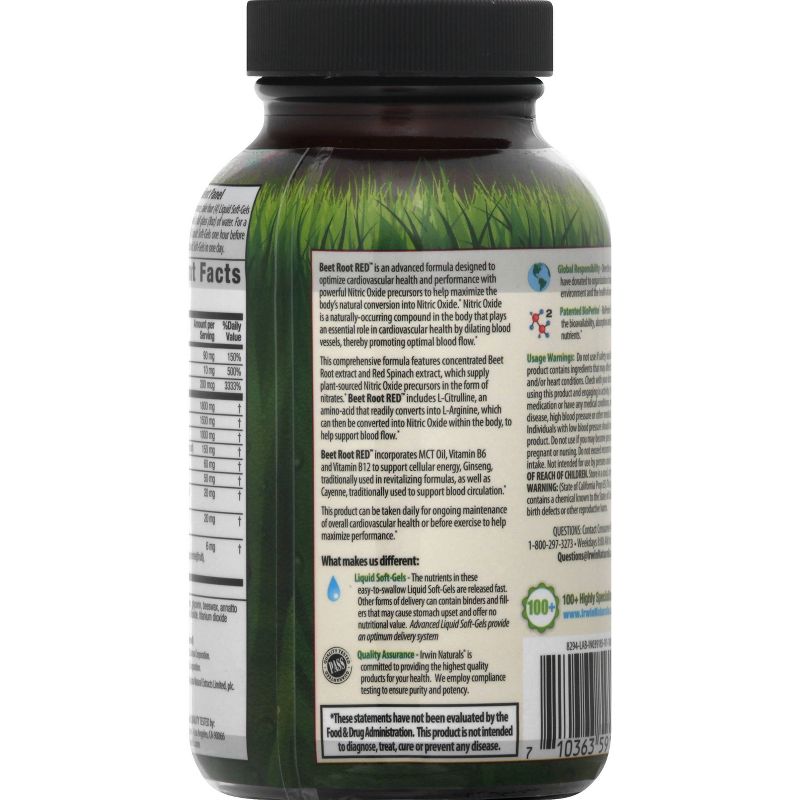 Irwin Naturals Beet Root Red Dietary Supplement Softgels - 60ct