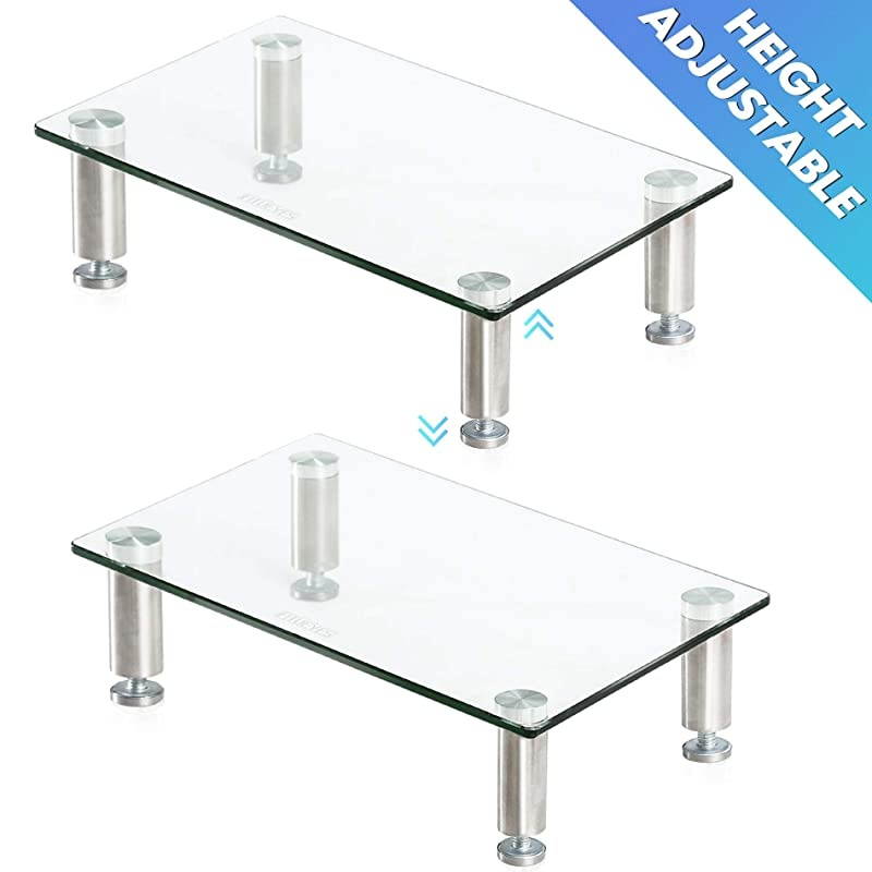 Computer Monitor Riser Stand with Height Adjustable Desktop for Laptop Dual Monitors Xbox OneComponentFlat Screen TV 2 PackDT103803GC