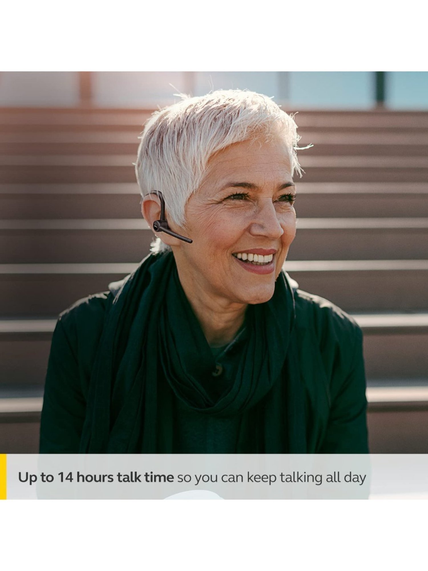 Jabra Talk 65 Mono In Ear Wireless Single Ear Earbuds with 2 Noise-Cancelling Mics (Black)