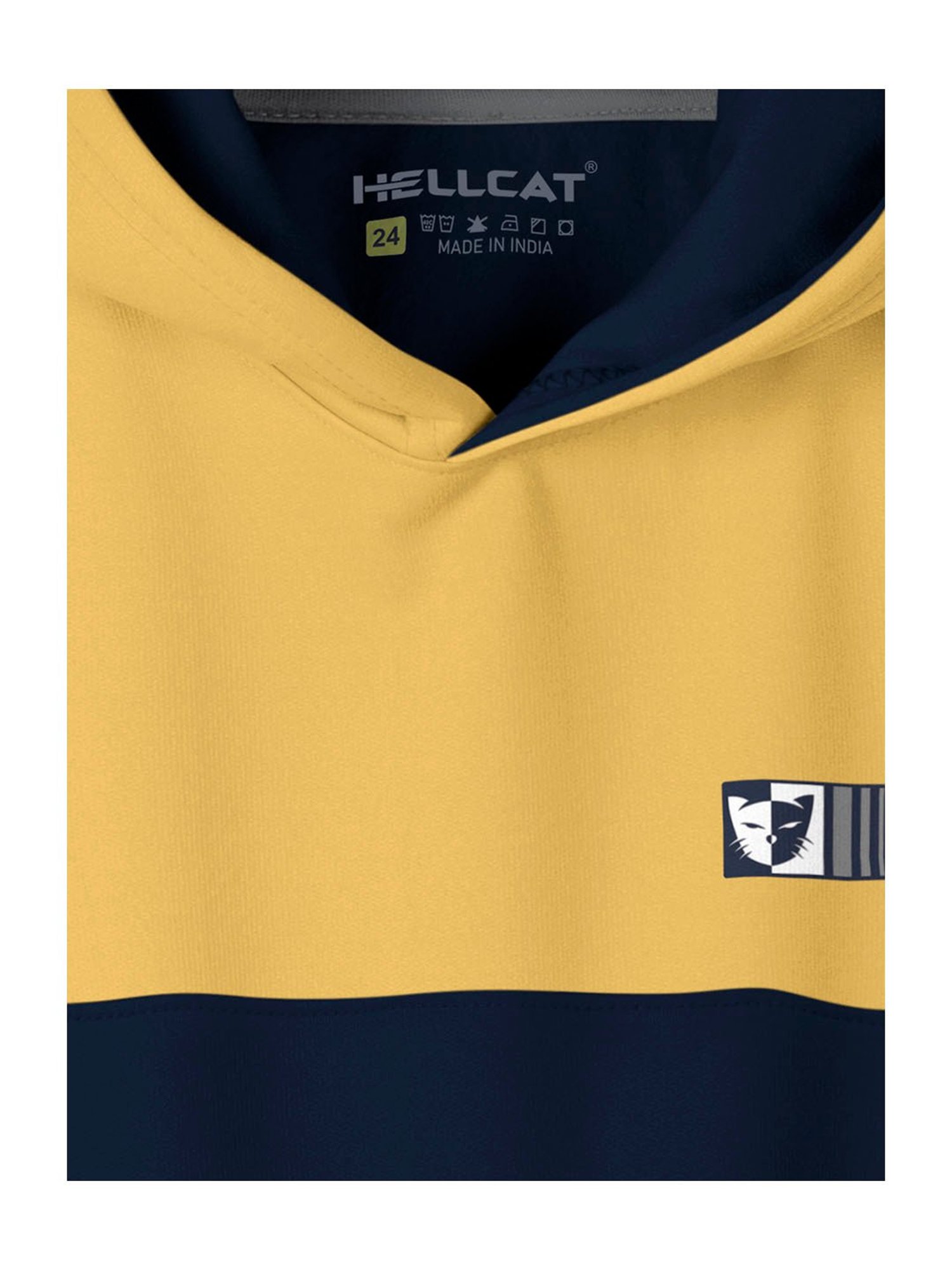 HELLCAT Kids Mustard & Beige Printed Full Sleeves Sweatshirt (Pack Of 2)