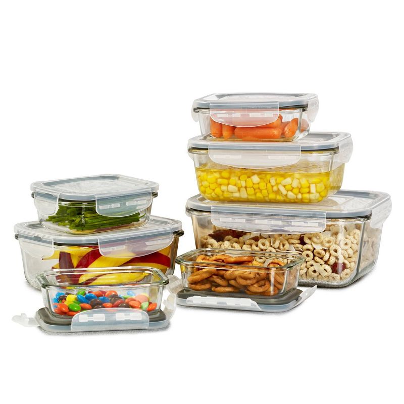 Mason Craft & More Set of 7 Rectangular Food Storage Containers with Lids