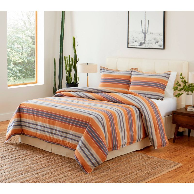 Queen 4pc Casa Luis Comforter Set Navy Stripe - Tommy Bahama