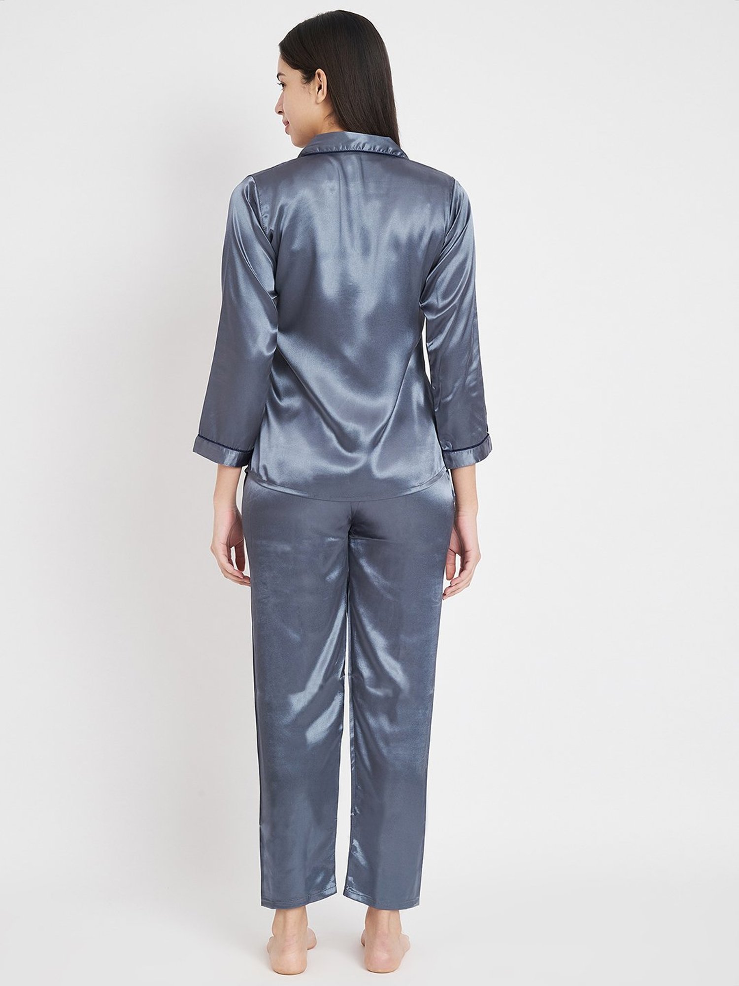 KOI SLEEPWEAR Grey Shirt With Pyjamas