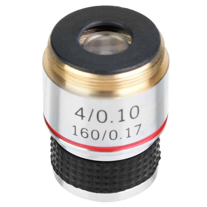 Lens,4X 185 Biological Achromatic Objectives Lens 160/0.17 5&times;5&times;5cm Eliminate Unwanted Reflections
