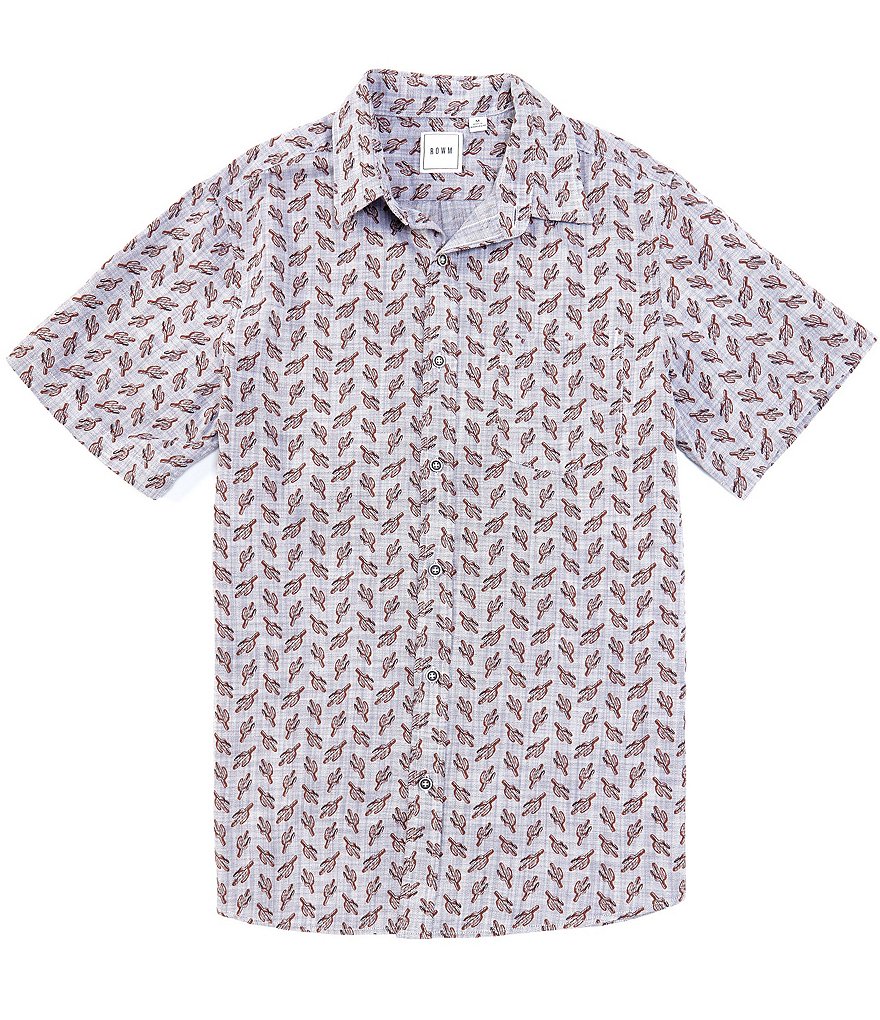 Rowm Short Sleeve Cactus Print Sportshirt