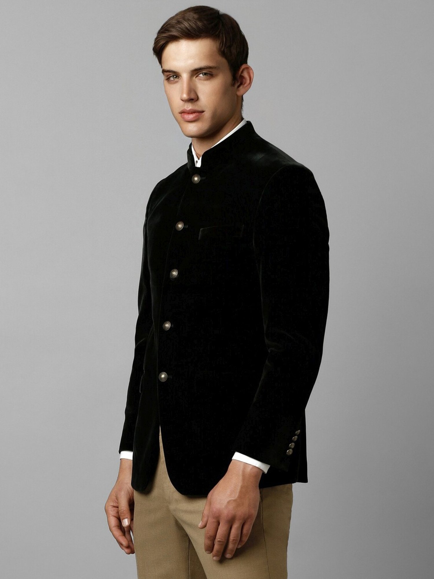 Hangup Cream Regular Fit Ethnic Blazer