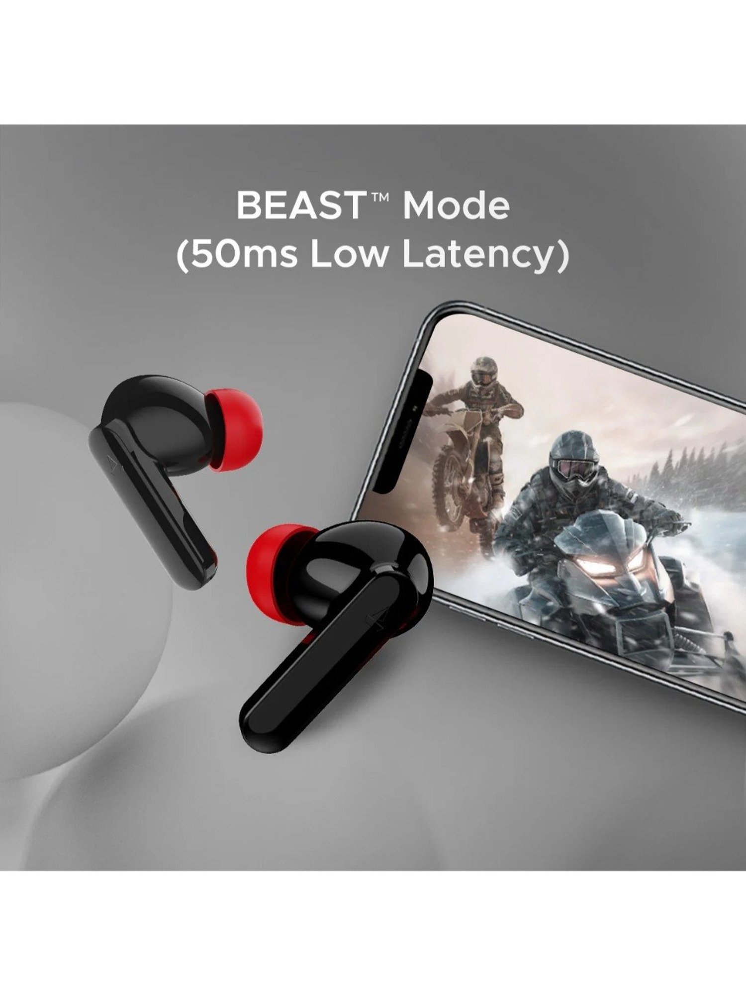 Boat Airdopes Ultra Plus In Ear BT Earbuds with 50hrs Playback Quad mics (Black, True Wireless)