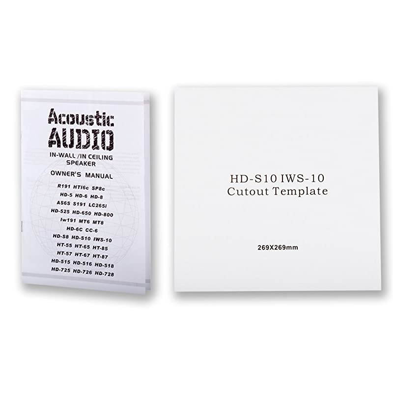 Audio HDS10 in Wall 10 Home Theater Passive Subwoofer Speaker White