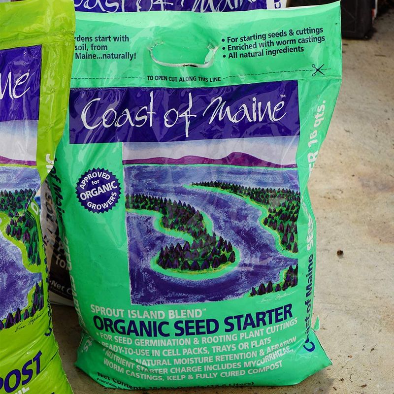 Coast of Maine Sprout Island Organic Seed Starter with All Natural Ingredients for Root Plant Cuttings and Seed Germination, 8 Quarts