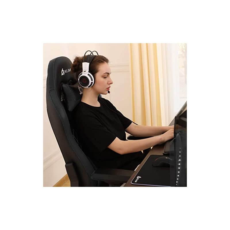 Esports Gaming Chair Executive Ergonomic Racing Computer Chair - Back & Head Support - New - Adjustable Armrest - Desk & Office Recliner - Silla Gamer - Black Cushion