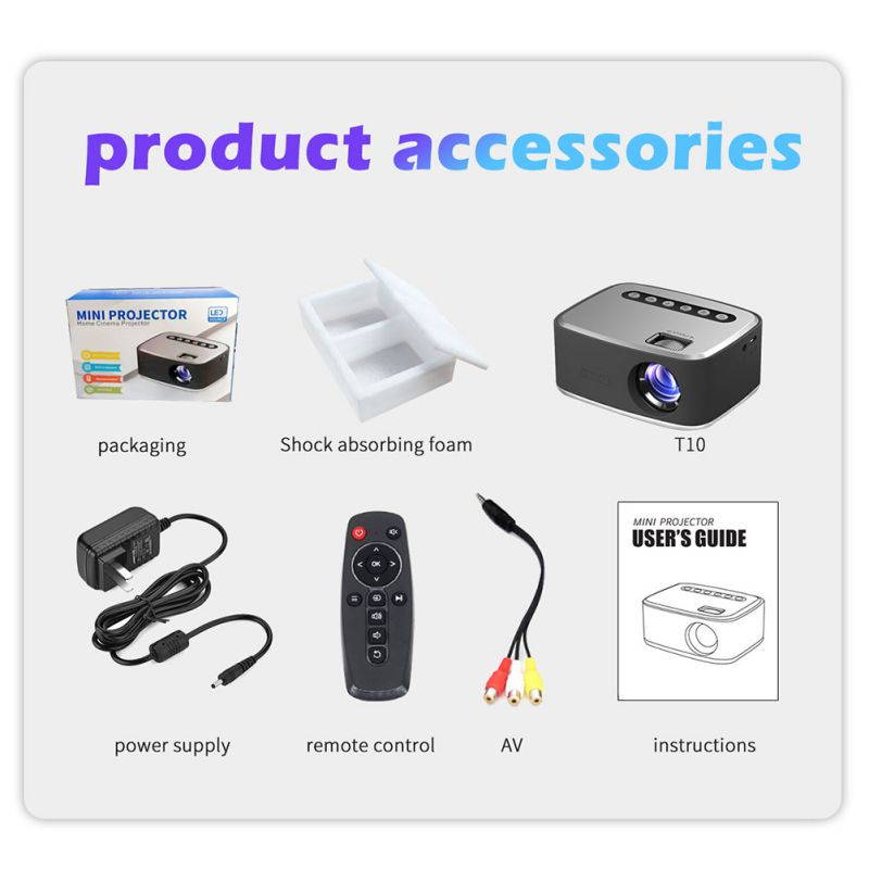 Mini Projector Portable LED  Screen Mirroring Home Theater Projector