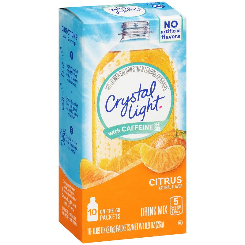 Crystal Light On the Go Citrus Energy Drink Mix - 10pk/.09oz Stix