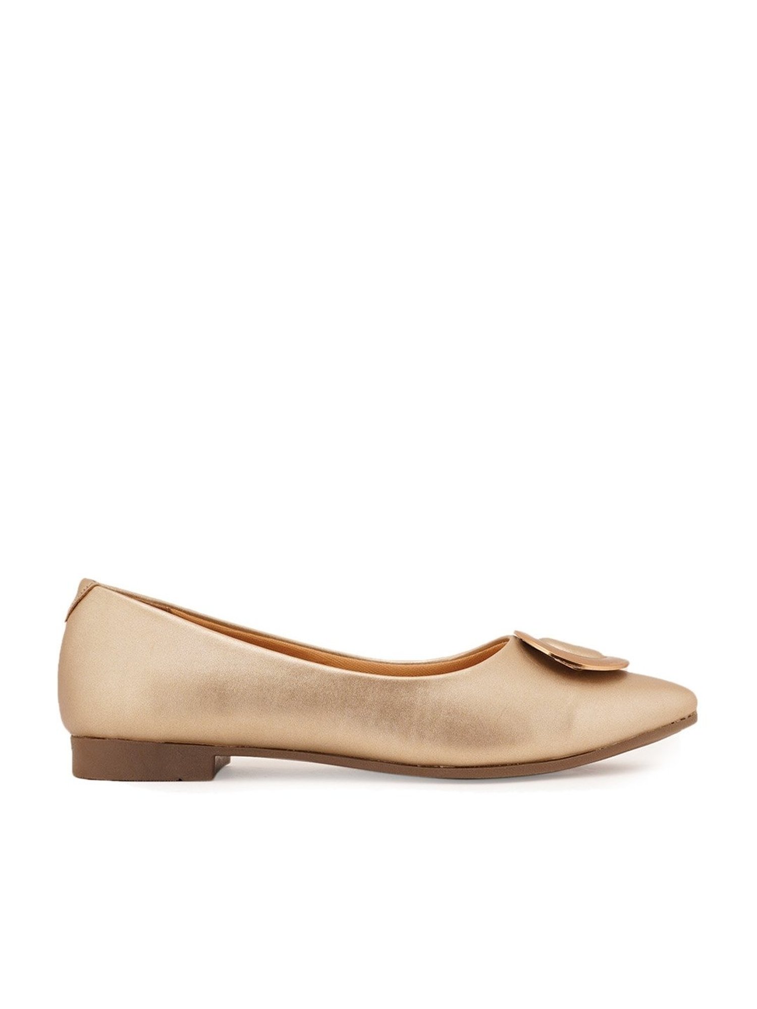 Elle Women's Gold Flat Ballets