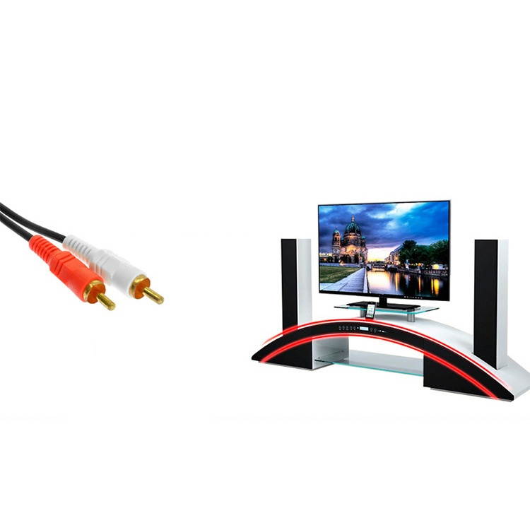 BAYNAST 2RCA to 2RCA Male to Male Stereo Audio Cable RCA Cable OFC AV Audio Cord for Home Theater DVD TV Amplifier CD Soundbox 3M