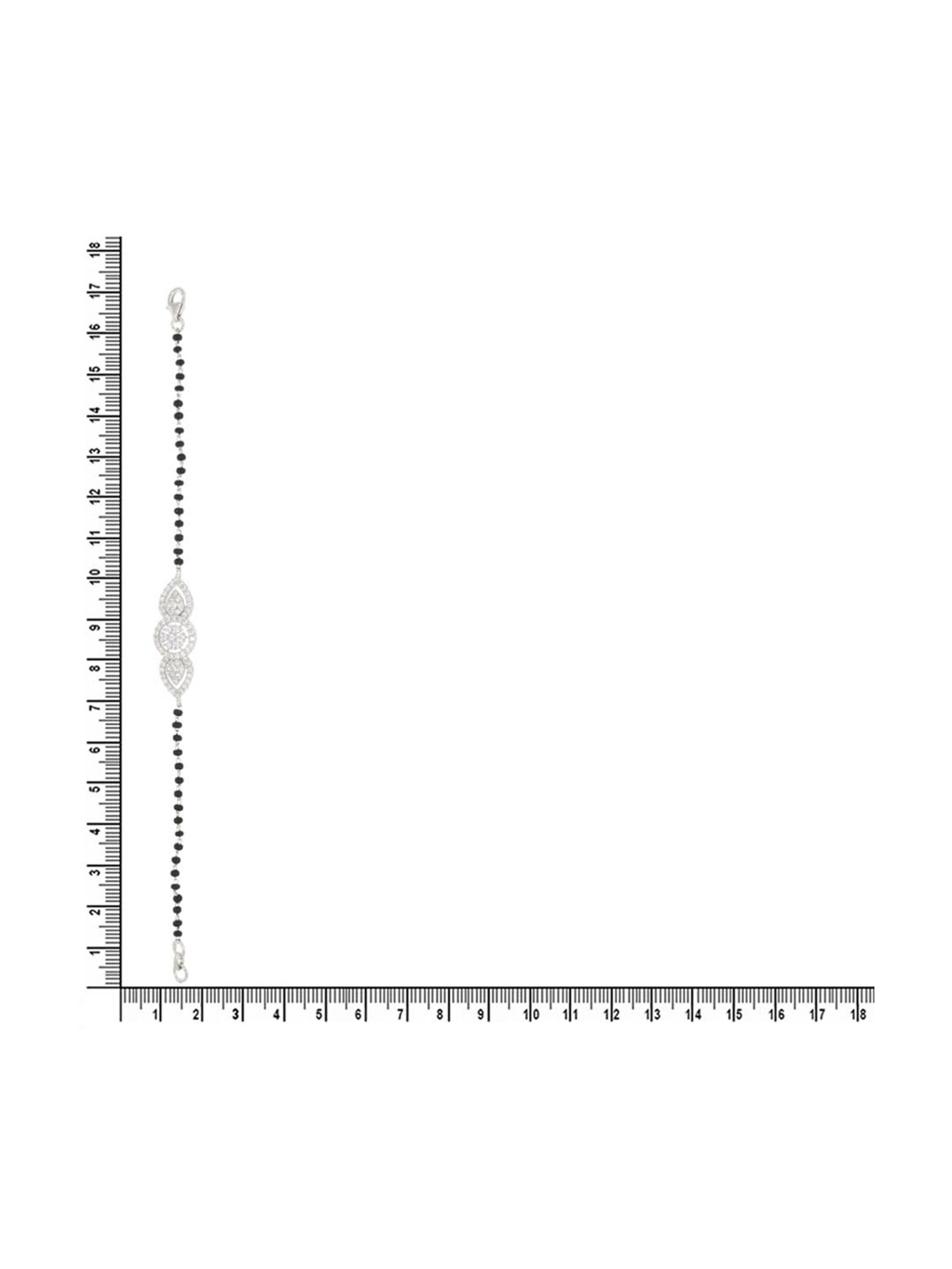 Anayra 92.5 Sterling Silver Mangalsutra Bracelet for Women