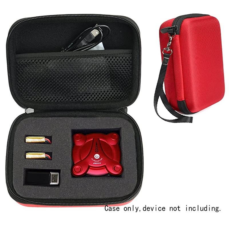 Case for Kidcia, EACHINE E55, FQ777 FQ17W, Hobbylane Altitude Hold Folding Drone, RC Quadcopter Drone with FPV Camera and Live Video, DIY Foam Blocks (Red with Black Zip)