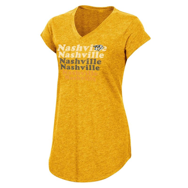 NHL Nashville Predators Women's Team Pride V-Neck T-Shirt - S