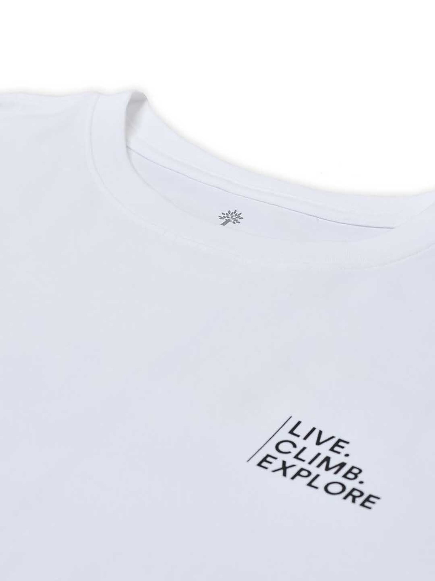 Woodland White Regular Fit Crew T-Shirt