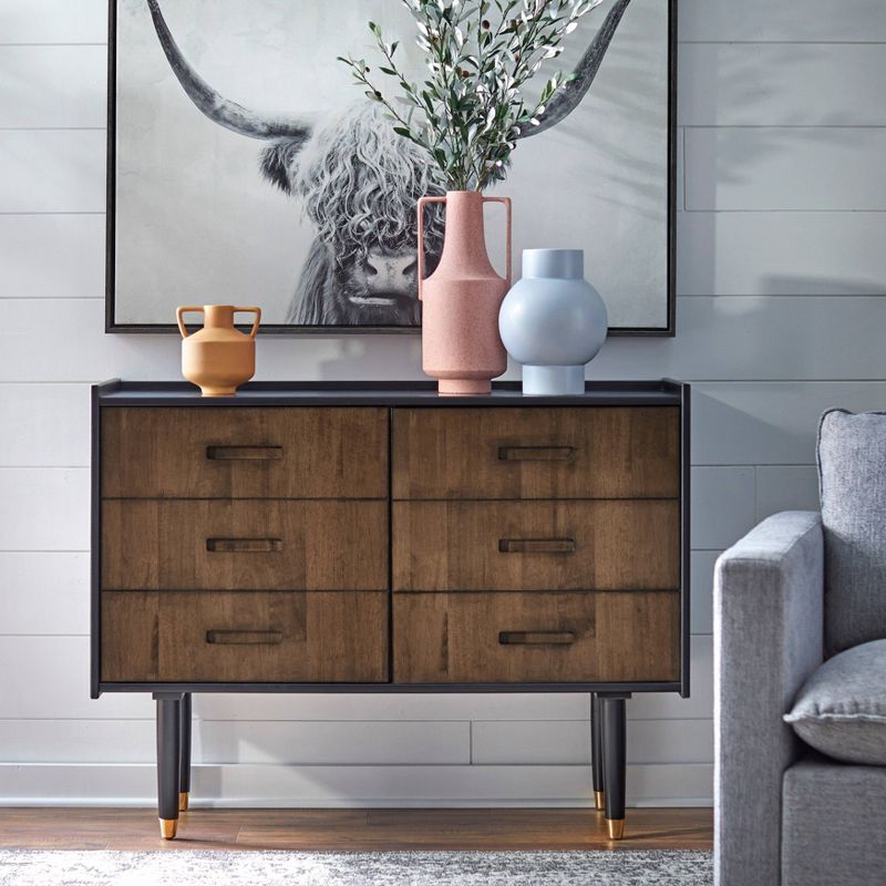 Randy Dresser and Multiuse Cabinet Black/Walnut - angelo:HOME