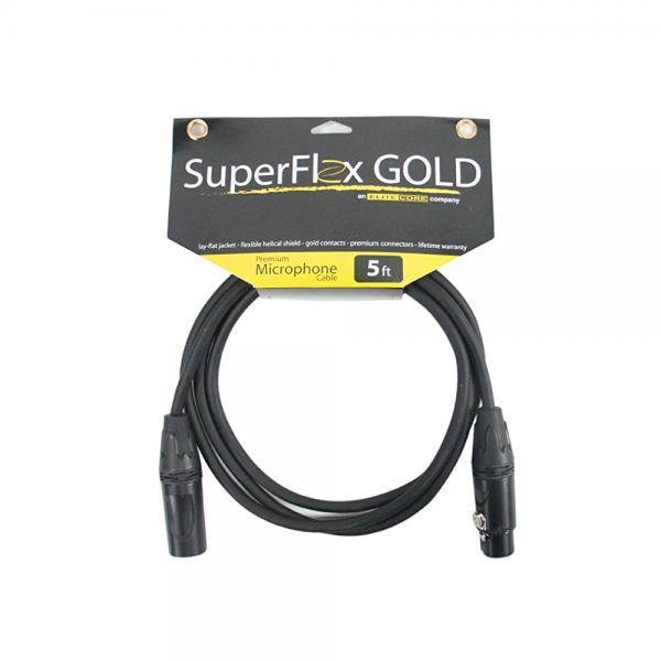 SuperFlex GOLD SFM-5 Premium Microphone Cable 5'