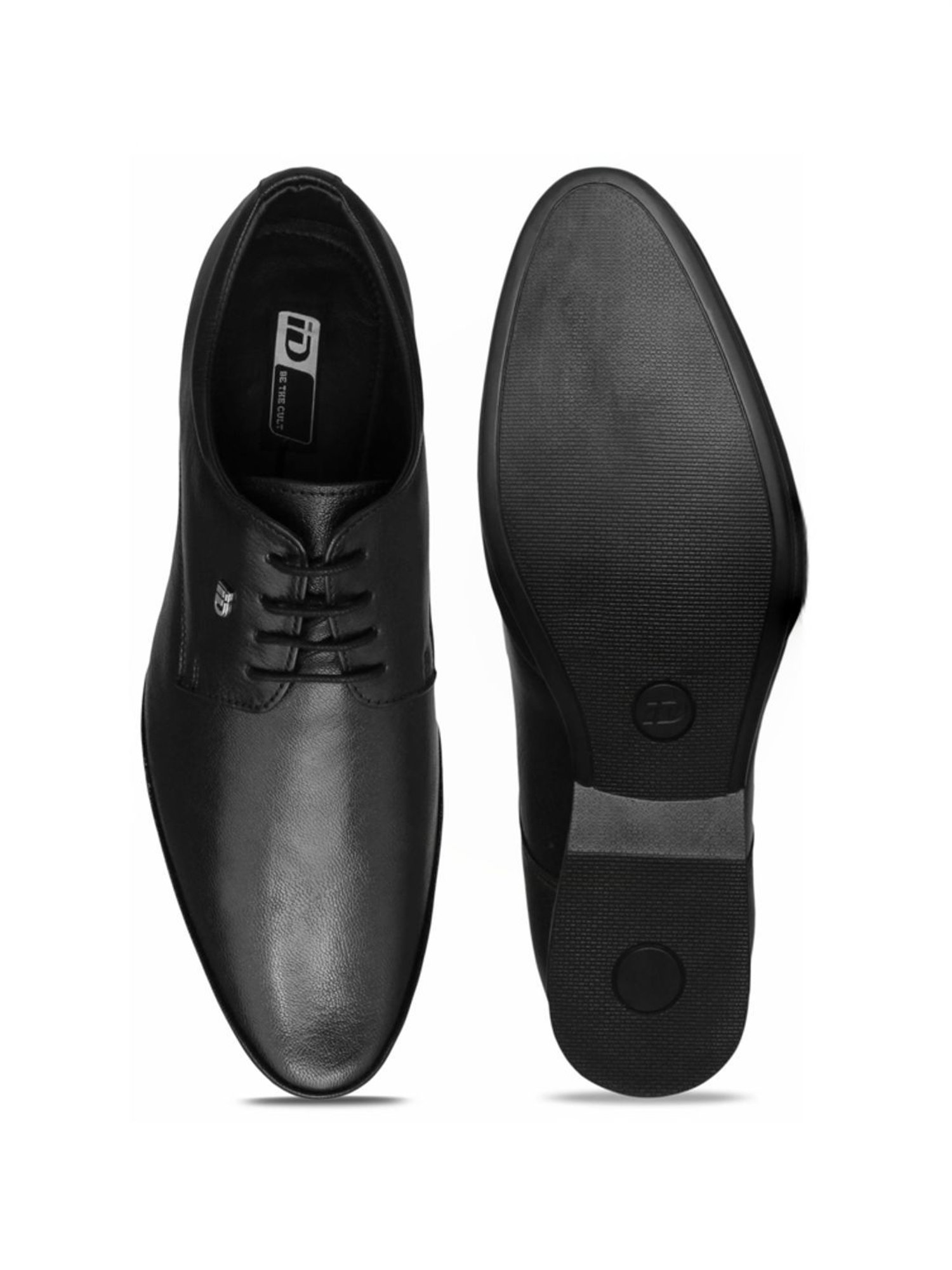 ID Men's Black Derby Shoes