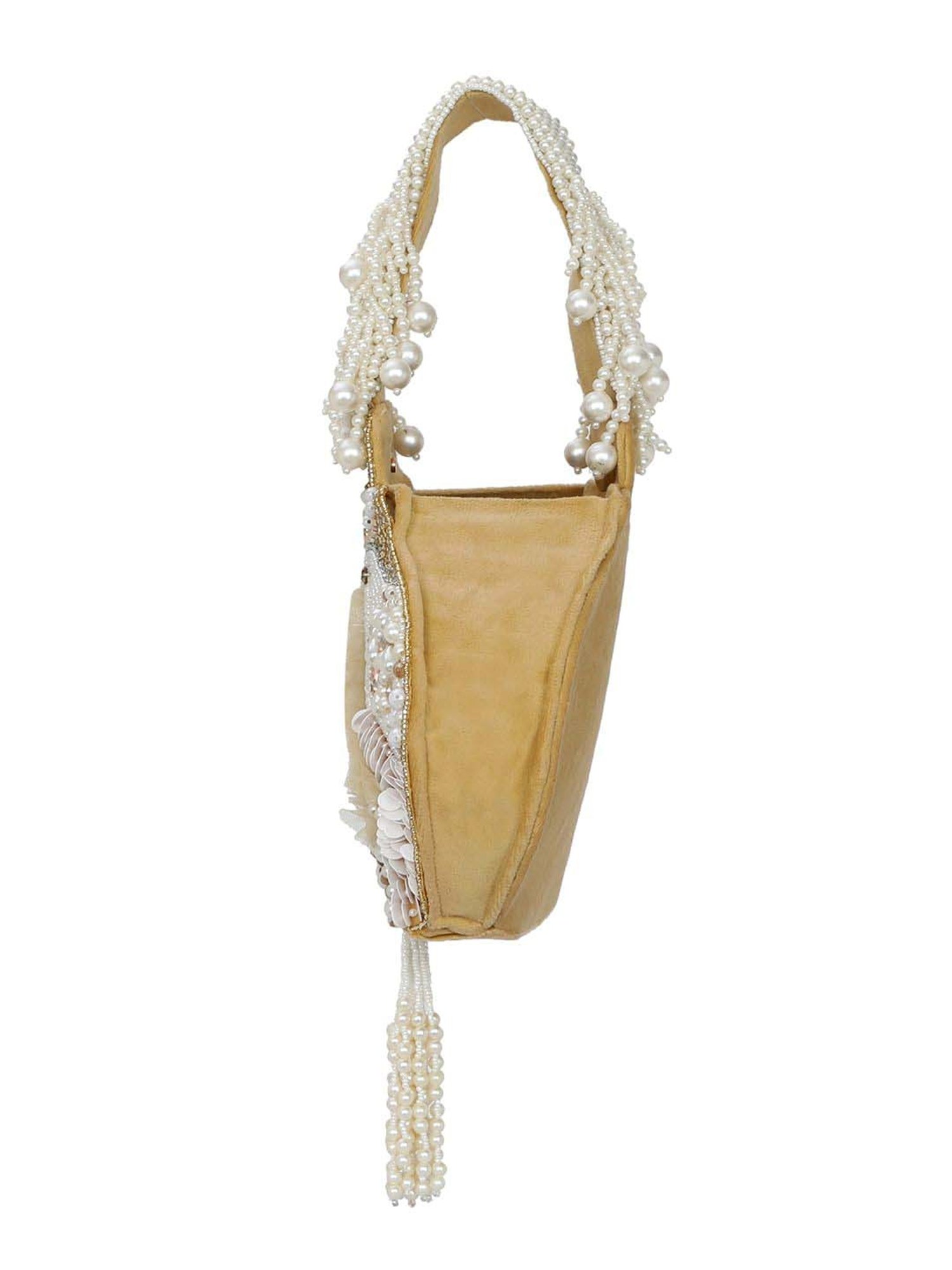 NR by Nidhi Rathi White Fabric Potli