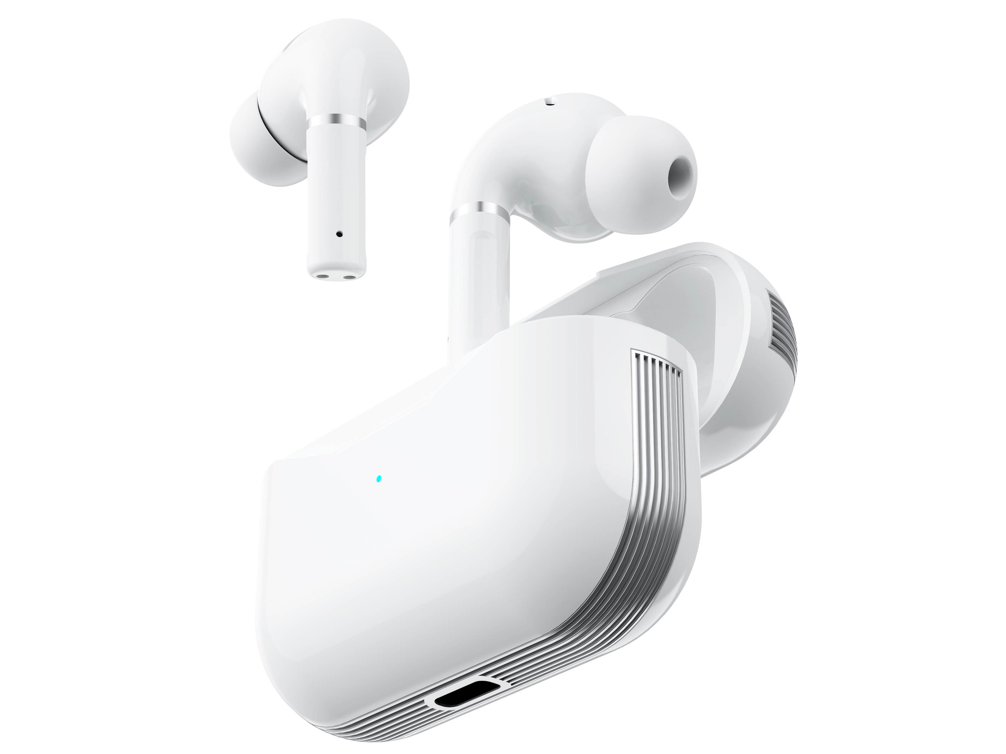 2021 Bluetooth 5.1 True Wireless Earbuds Wireless Bluetooth Headphones with Microphone Bluetooth Earbuds Stereo Calls Extra Bass Touch Control Active Noise Canceling Low Latency (Charging Case Includ