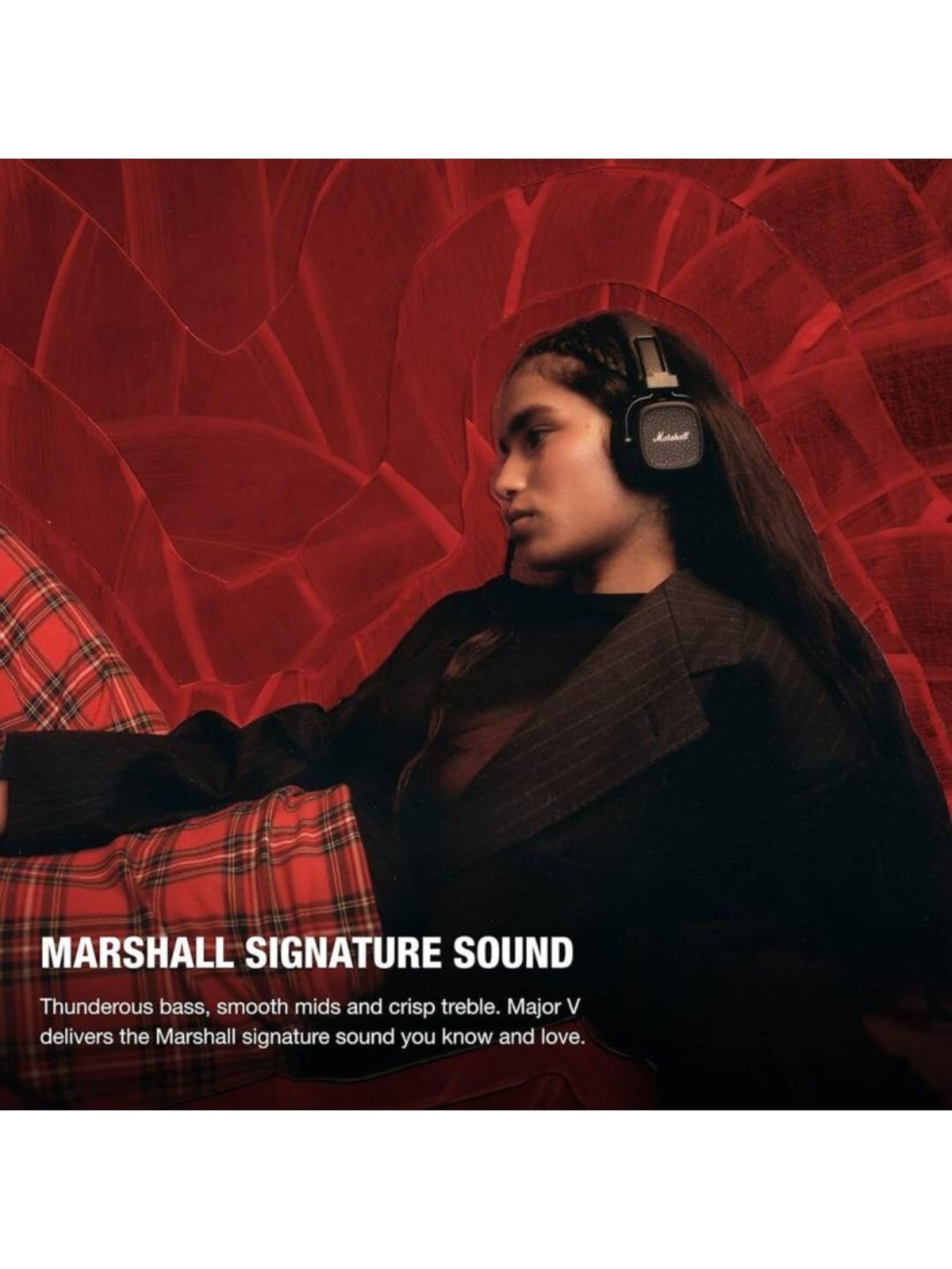 Marshall Major V Over the Ear Headphones (Black)