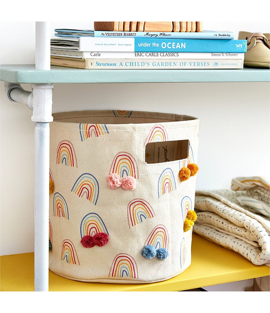 Pehr Happy Days Rainbow Pom Pom Pint Storage Bin