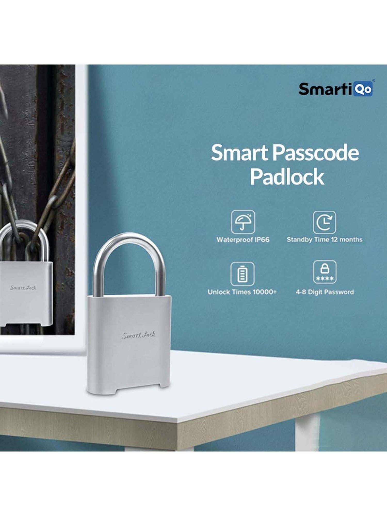 SmartiQo Passcode Padlock