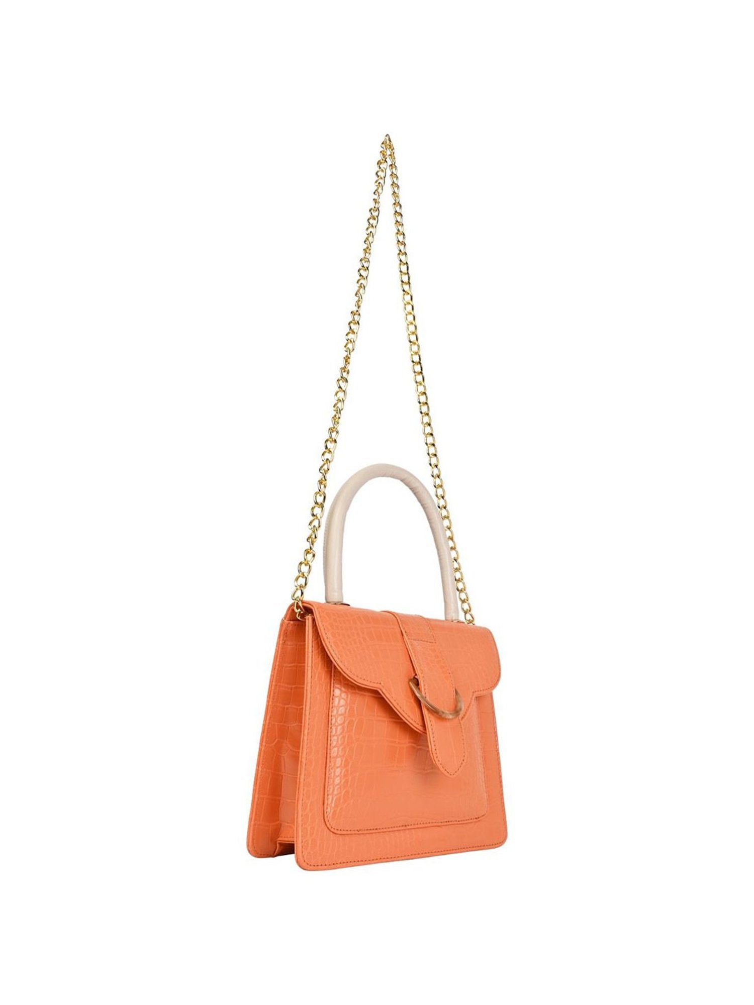 Favore Tan Solid Medium Satchels