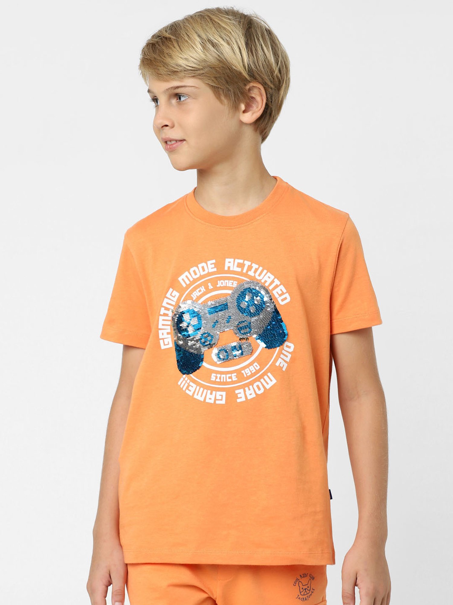 Jack & Jones Junior Orange Embellished T-Shirt