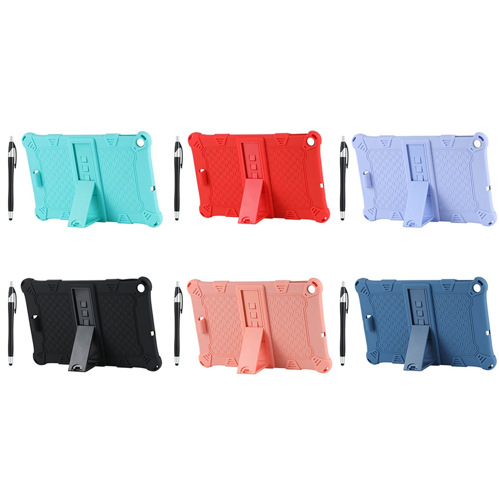 Silicone Case for ALLDOIPlay30 IPlay30 PRO Tablet 10.5 Inch Tablet Case with Tablet Stand and Pen (Blue)