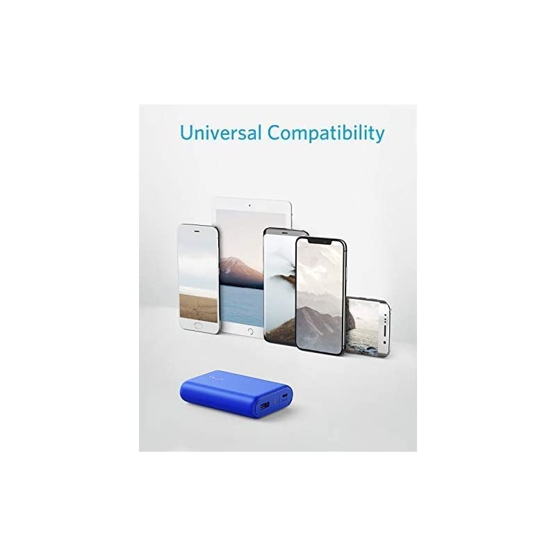 PowerCore 10000 Portable Charger, One of The Smallest and Lightest 10000mAh External Battery, Ultra-Compact High-Speed-Charging-Technology Power Bank for iPhone, Samsung Galaxy and More (Blue)