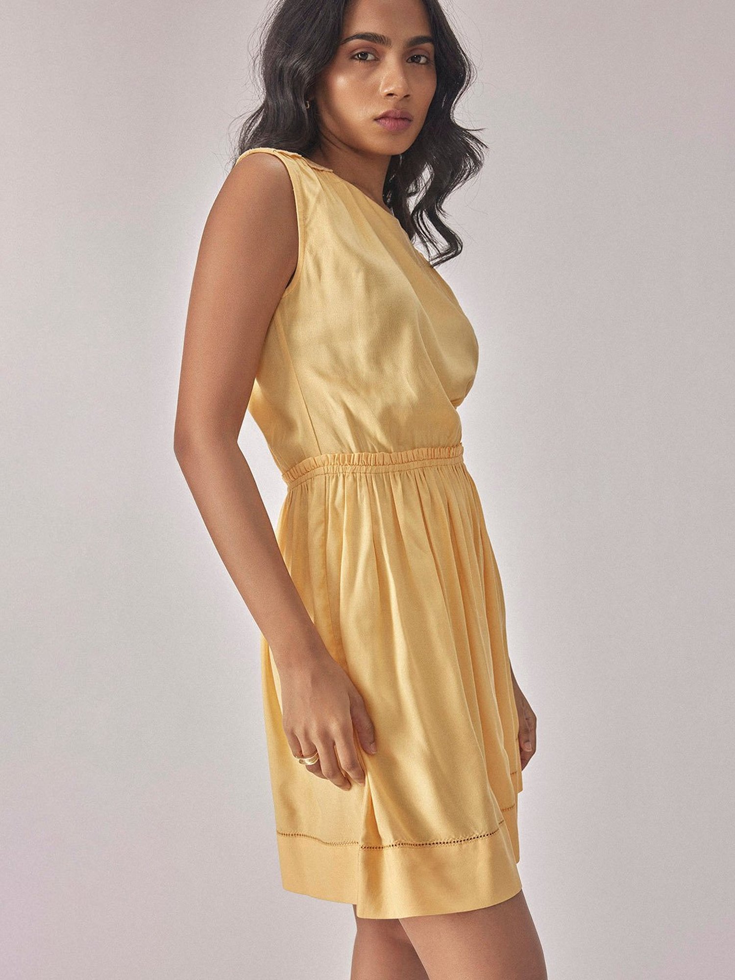 The Label Life Yellow A Line Dress