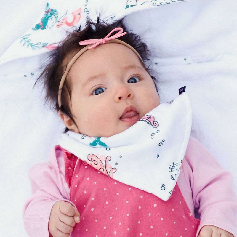Bebe au Lait Luxury Muslin Bandana Bib - Mermaids