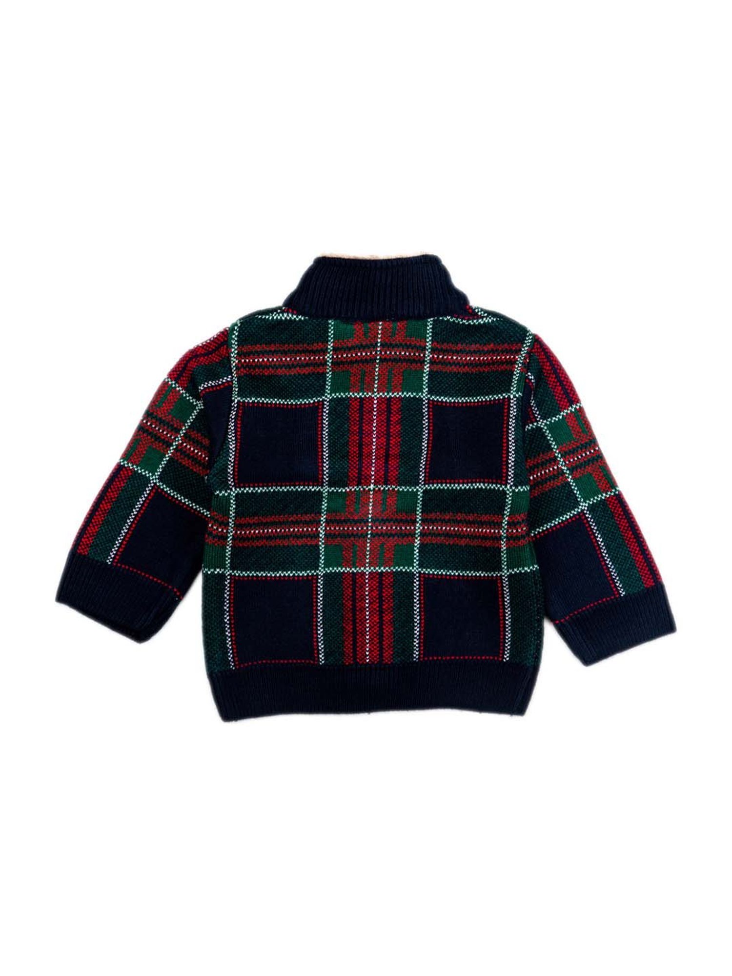 Mee Mee Kids Navy Chequered Sweater