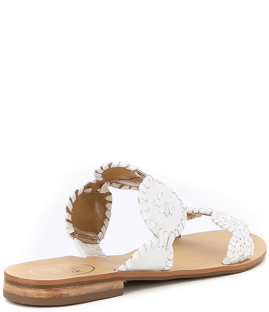 Jack Rogers Lauren Whipstitch Detail Slide Sandals