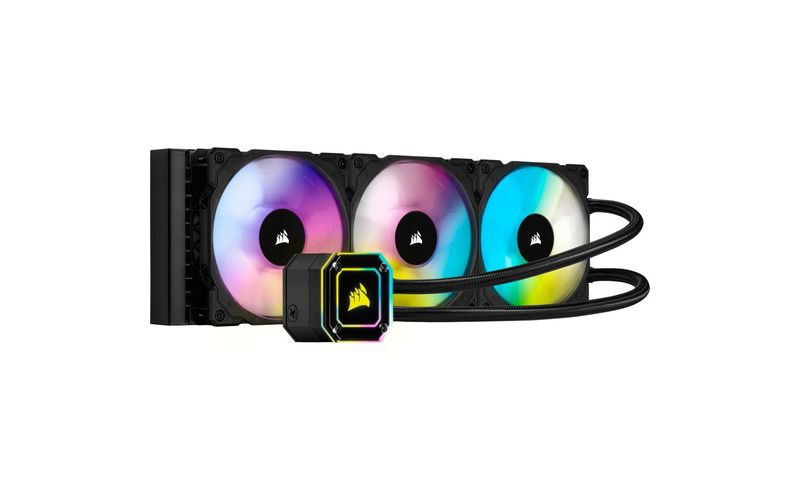 Corsair iCUE H150i Cooling Fan/Radiator/Pump - 3 x 120 mm - 75 CFM - 37 dB(A) Noise - Liquid Cooler Cooler