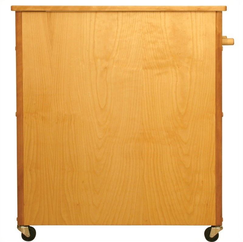 Wood Wide Cuisine Kitchen Cart in Brown - Catskill Craftsmen