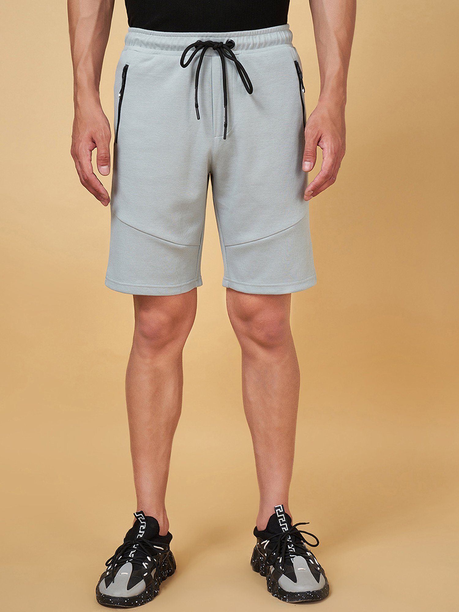 Street 808 by Pantaloons Light Blue Regular Fit Shorts