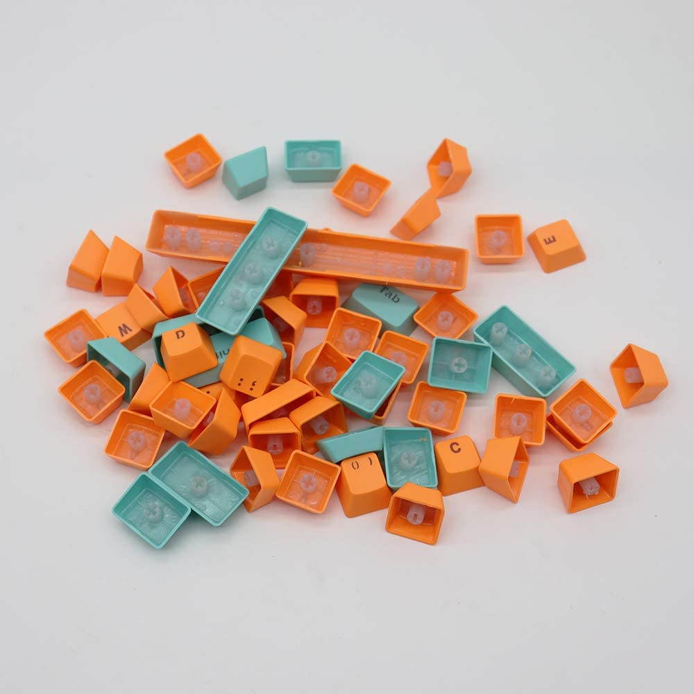 CUUWE 61 PBT Keycaps for 60 Percent Keyboard, Backlit Keycap Set for Mechanical Gaming Keyboard OEM Profile Keycaps with Key Puller for Cherry MX Switches GH60/RK61/GK61/Annie pro 2