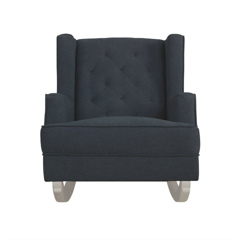 Evolur Capri Upholstered Tufted Wingback 2-in-1 Rocker & Accent Chair