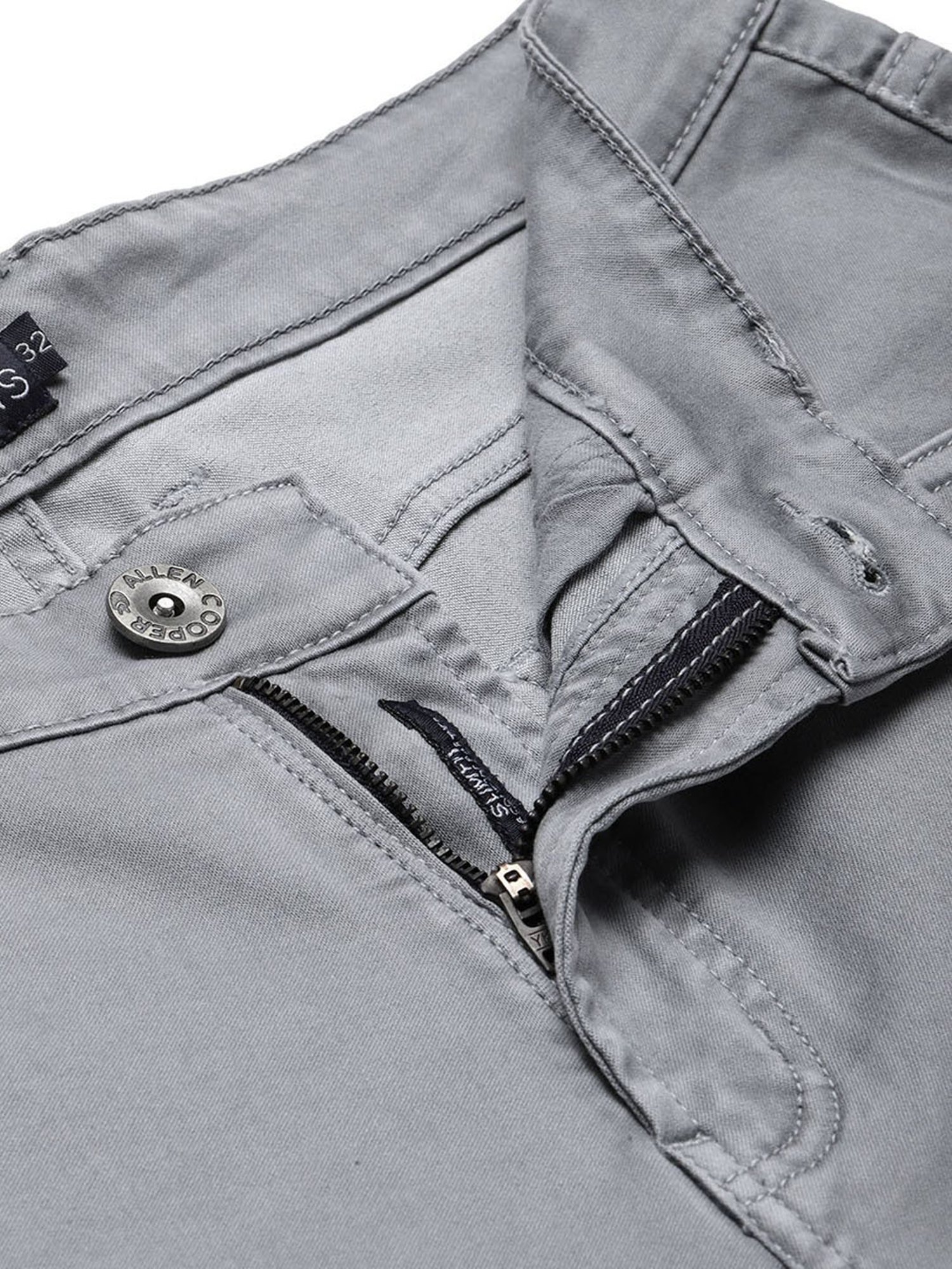 Allen cooper Grey Regular Fit Jeans