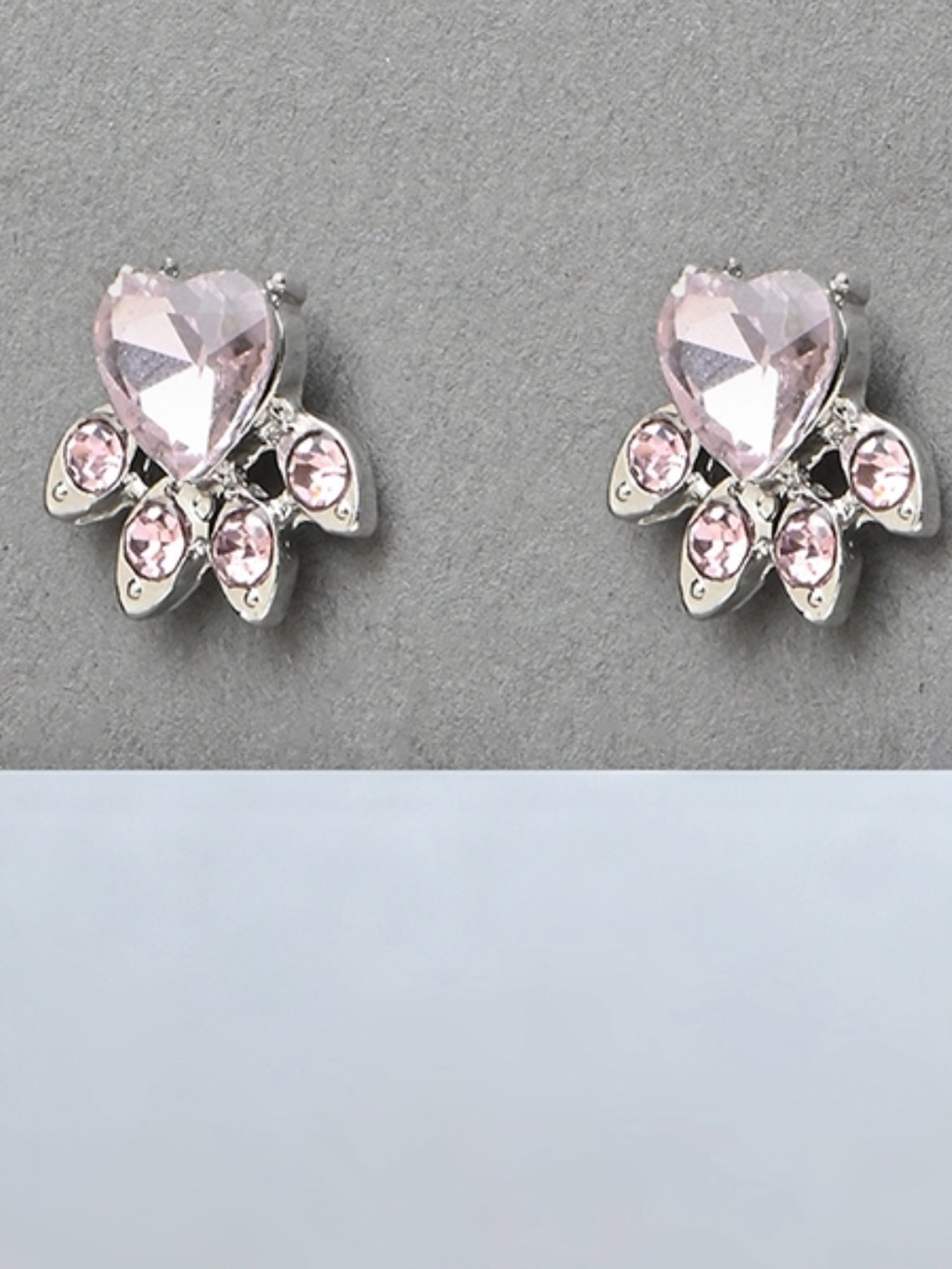 ToniQ Baby Pink Korean Paw Earrings for Women