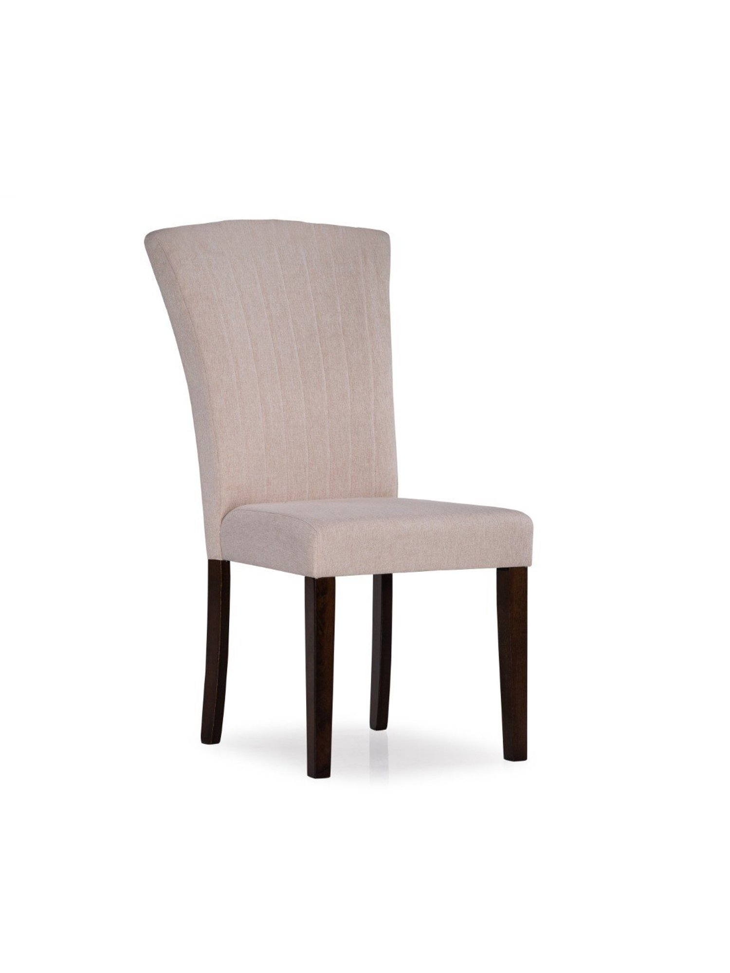 Durian Zelda Mid-Century Modern Brown & Beige Solid Wood Dining Chair Walnut Finish